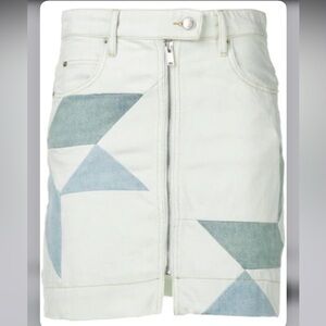 Isabel Marant Etoile Patchwork Denim Skirt 36